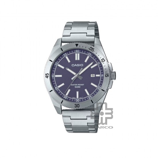 Casio General MTP-B155D-2EV Silver Stainless Steel Band Men Watch Casio General MTP-B155D-2EV Silver Stainless Steel Band Men Watch