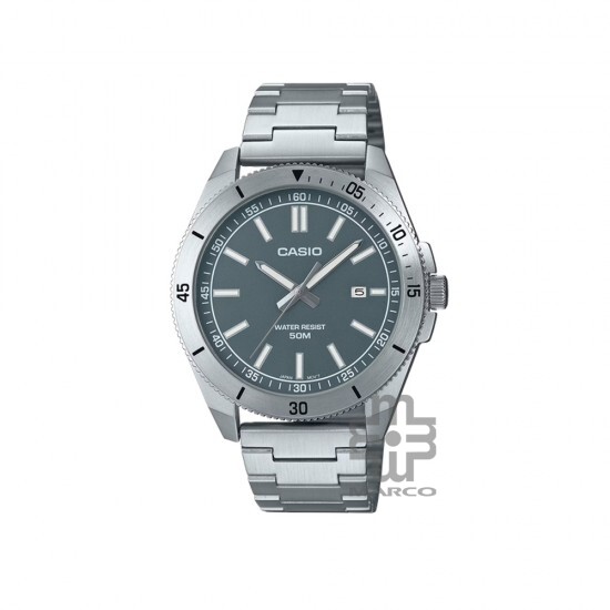 Casio General MTP-B155D-3EV Silver Stainless Steel Band Men Watch Casio General MTP-B155D-3EV Silver Stainless Steel Band Men Watch