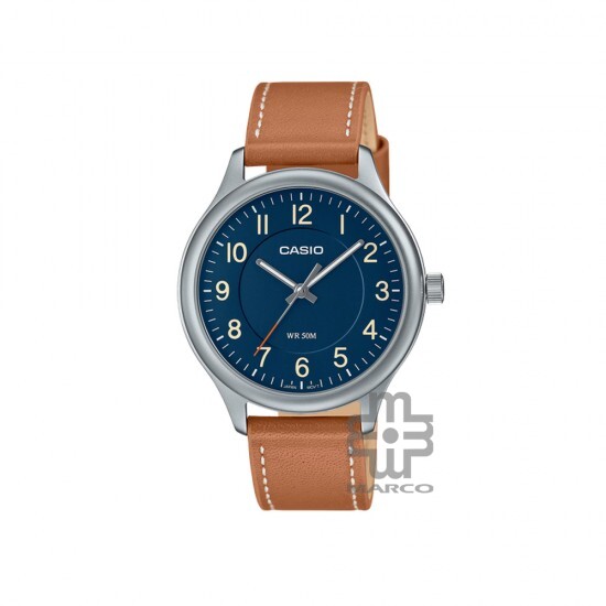 Casio General MTP-B160L-2BV Light Brown Genuine Leather Band Men Watch Casio General MTP-B160L-2BV Light Brown Genuine Leather Band Men Watch