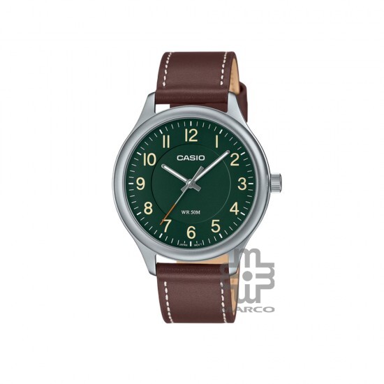 Casio General MTP-B160L-3BV Maroon Brown Genuine Leather Band Men Watch Casio General MTP-B160L-3BV Maroon Brown Genuine Leather Band Men Watch