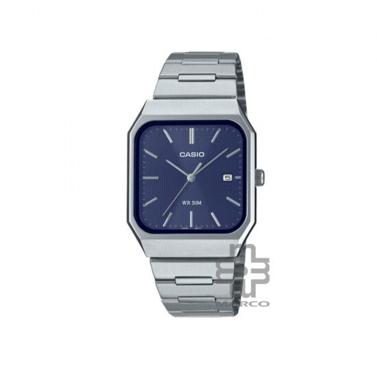 Casio General MTP-B185D-2A1V Silver Stainless Steel Band Men Watch Casio General MTP-B185D-2A1V Silver Stainless Steel Band Men Watch