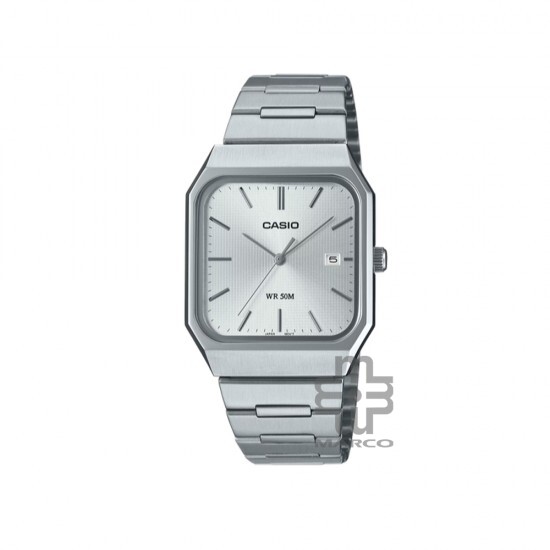 Casio General MTP-B185D-7AV Silver Stainless Steel Band Men Watch Casio General MTP-B185D-7AV Silver Stainless Steel Band Men Watch