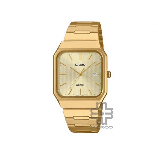Casio General MTP-B185G-9AV Gold Stainless Steel Band Men Watch