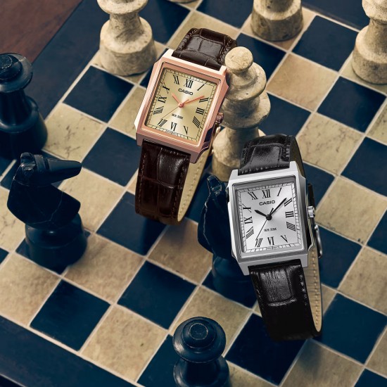 Casio General MTP-B190RGL-9BV Brown Leather Band Men Watch