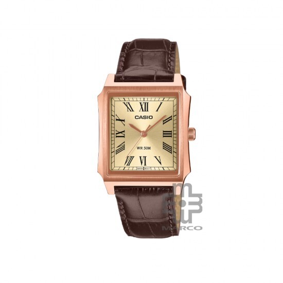 Casio General MTP-B190RGL-9BV Brown Leather Band Men Watch