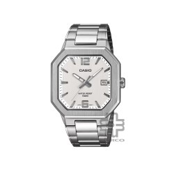 Casio General MTP-B195D-7AV Silver Stainless Steel Band Men Watch