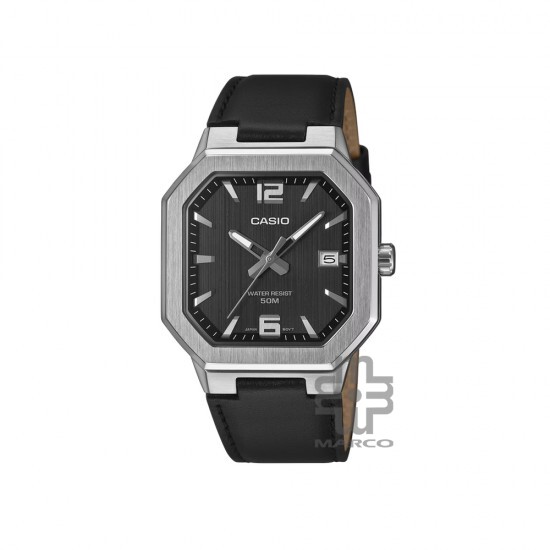 Casio General MTP-B195L-1AV Black Leather Band Men Watch