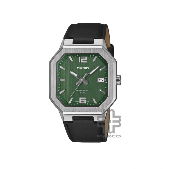 Casio General MTP-B195L-3AV Black Leather Band Men Watch