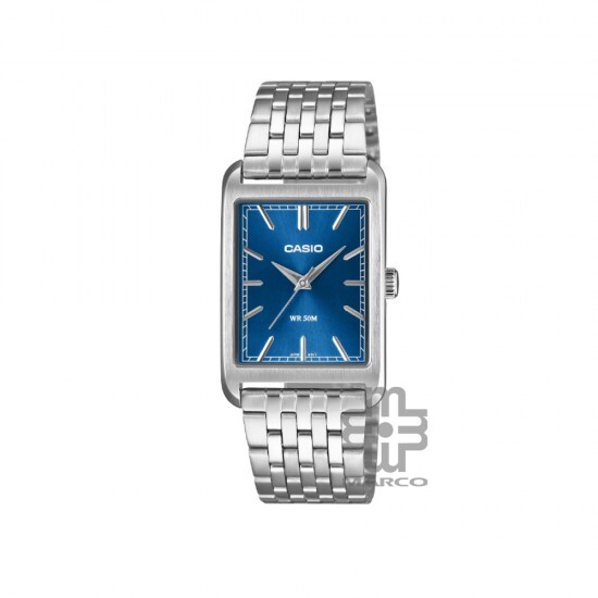 Casio General MTP-B215D-2AV Silver Stainless Steel Band Men Watch