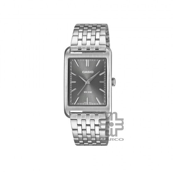 Casio General MTP-B215D-8AV Silver Stainless Steel Band Men Watch