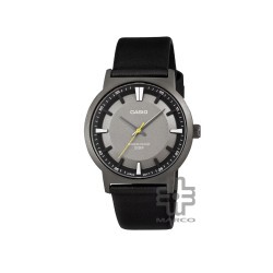 Casio General MTP-B220BL-1AV Black Leather Band Men Watch