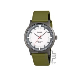 Casio General MTP-B220BL-7AV Green Leather Band Men Watch
