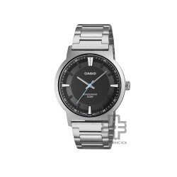 Casio General MTP-B220D-1AV Silver Stainless Steel Band Men Watch