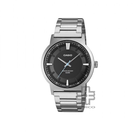 Casio General MTP-B220D-1AV Silver Stainless Steel Band Men Watch