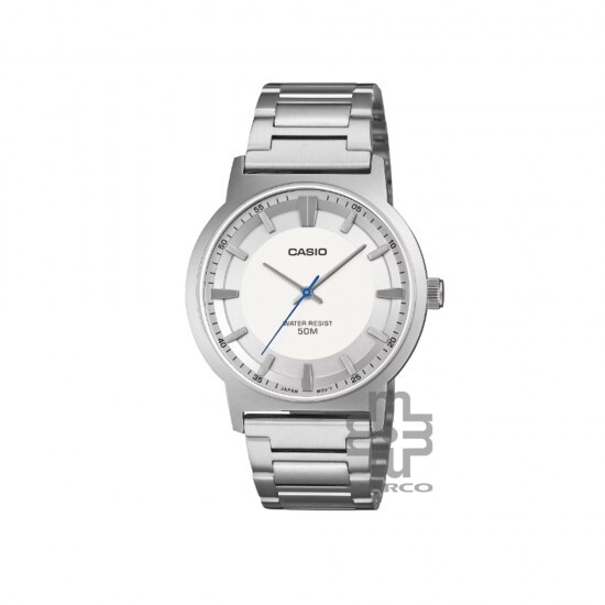 Casio General MTP-B220D-7AV Silver Stainless Steel Band Men Watch