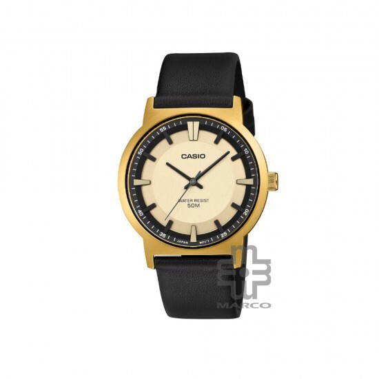 Casio General MTP-B220GL-9AV Black Leather Band Men Watch