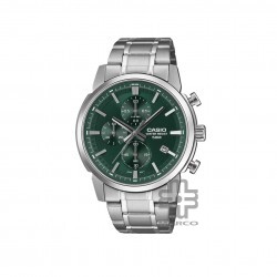 Casio General MTP-E510D-3AV Silver Stainless Steel Band Men Watch