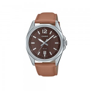 Casio General MTP-E725L-5AV Brown Leather Band Men Watch