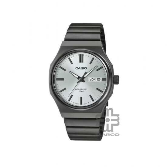 Casio General MTP-E735B-7AV Black Stainless Steel Band Men Watch