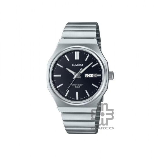 Casio General MTP-E735D-1AV Silver Stainless Steel Band Men Watch