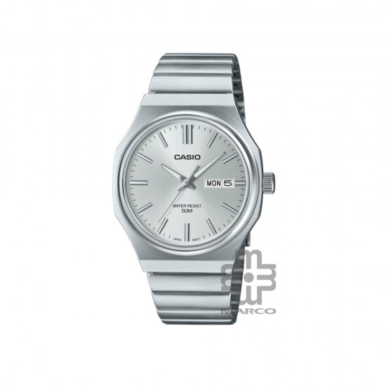 Casio General MTP-E735D-7AV Silver Stainless Steel Band Men Watch