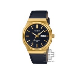 Casio General MTP-E735GL-1AV Black Leather Band Men Watch