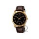 Casio General MTP-V001GL-1B Dark Brown Leather Band Men Watch