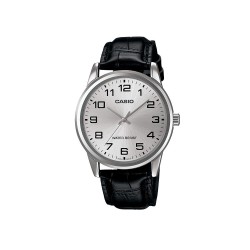 Casio General MTP-V001L-7B Black Leather Band Men Watch