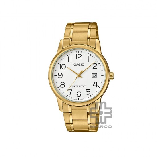 Casio General MTP-V002G-7B2 Gold Stainless Steel Band Men Watch