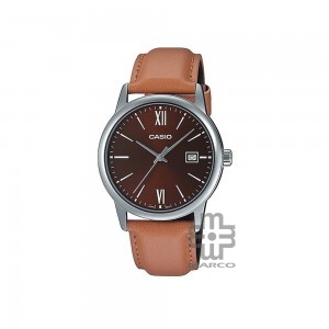 Casio General MTP-V002L-5B3 Brown Leather Band Men Watch
