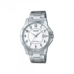 Casio General MTP-V004D-7B Silver Stainless Steel Band Men Watch