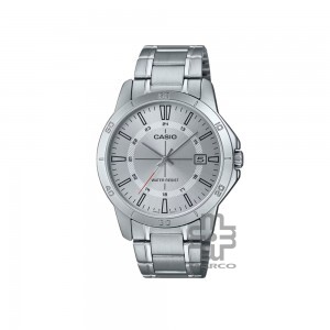 Casio General MTP-V004D-7C Silver Stainless Steel Band Men Watch