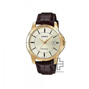 Casio General MTP-V004GL-9A Brown Leather Band Men Watch
