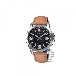 Casio General MTP-V004L-1B2 Brown Leather Band Men Watch