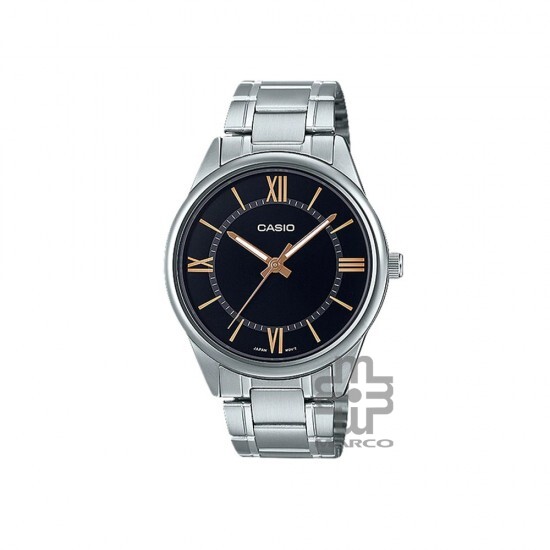 Casio General MTP-V005D-1B5 Silver Stainless Steel Band Men Watch