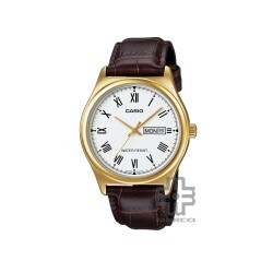 Casio General MTP-V006GL-7B Dark Brown Leather Band Men Watch