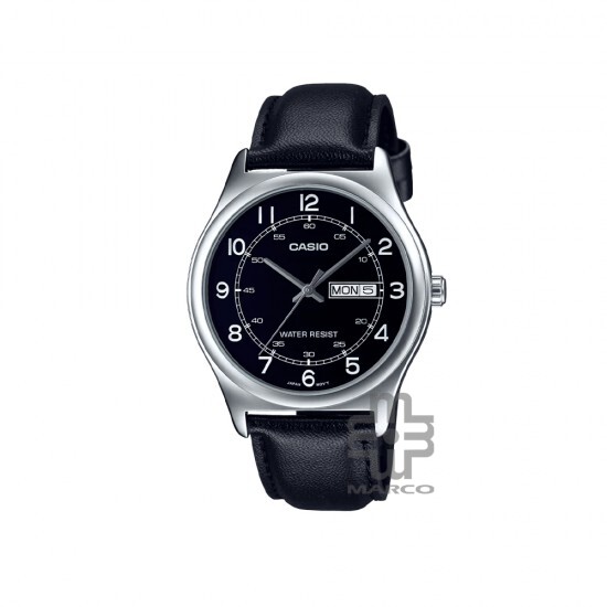 Casio General MTP-V006L-1B2 Black Leather Band Men Watch