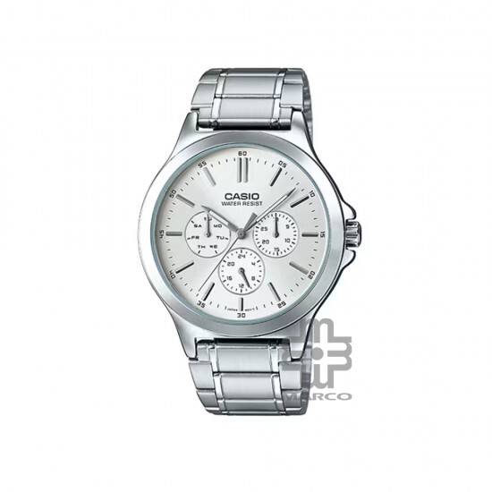 Casio General MTP-V300D-7A Silver Stainless Steel Band Men Watch