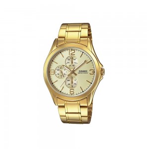 Casio General MTP-V301G-9A Gold Stainless Steel Band Men Watch