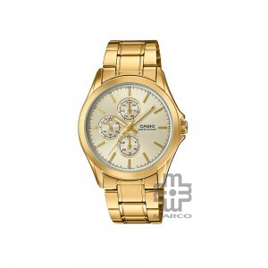 Casio General MTP-V302G-9A Gold Stainless Steel Band Men Watch