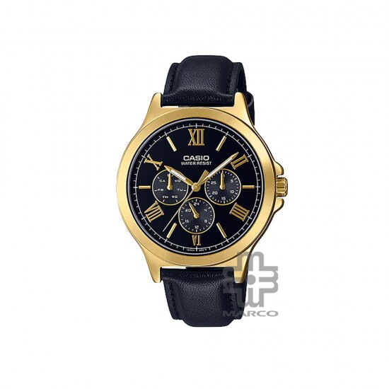 Casio General MTP-V300GL-1A Black Leather Band Men Watch Casio General MTP-V300GL-1A Black Leather Band Men Watch