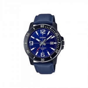 Casio General MTP-VD01BL-2BV Blue Leather Band Men Watch