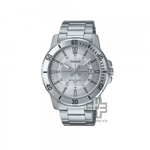 Casio General MTP-VD01D-7CV Silver Stainless Steel Band Men Watch