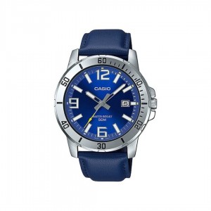 Casio General MTP-VD01L-2BV Blue Leather Band Men Watch