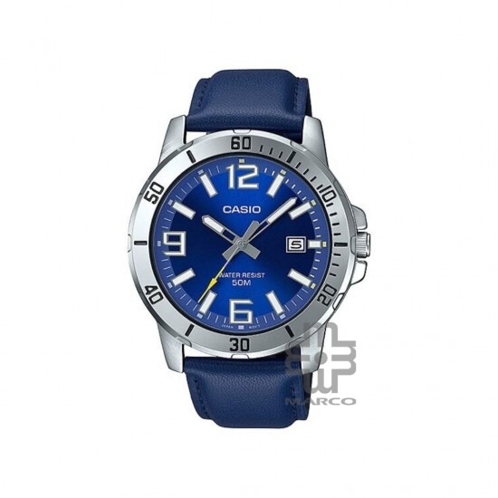 Casio General MTP-VD01L-2BV Blue Leather Band Men Watch Casio General MTP-VD01L-2BV Blue Leather Band Men Watch