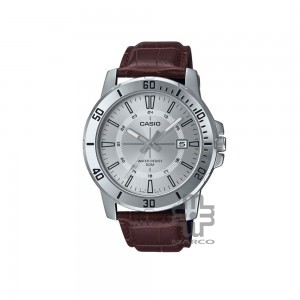 Casio General MTP-VD01L-7CV Brown Leather Band Men Watch