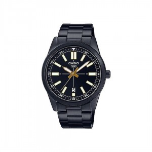 Casio General MTP-VD02B-1E Black Stainless Steel Band Men Watch