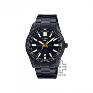 Casio General MTP-VD02B-1E Black Stainless Steel Band Men Watch