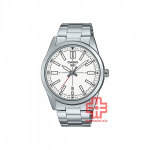 Casio General MTP-VD02D-7E Silver Stainless Steel Band Men Watch