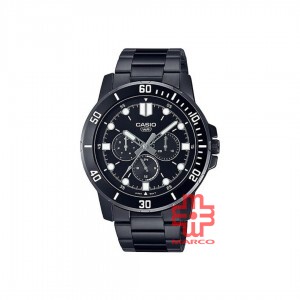 Casio General MTP-VD300B-1E Black Stainless Steel Band Men Watch